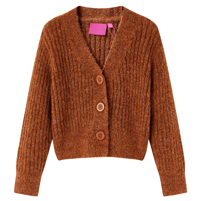 Cardigan tricotat pentru copii, coniac, 140 WALTI