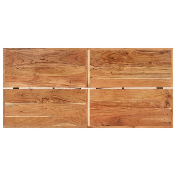 Masă de bar, 150x70x107 cm, lemn masiv acacia și fier - WALTI WALTI