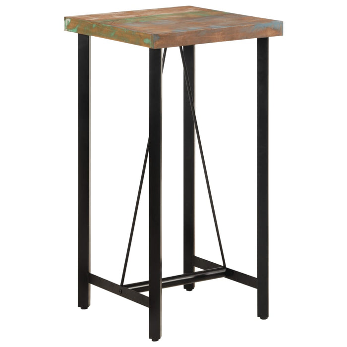Masă de bar, 55x55x107 cm, lemn masiv reciclat și fier - WALTI WALTI