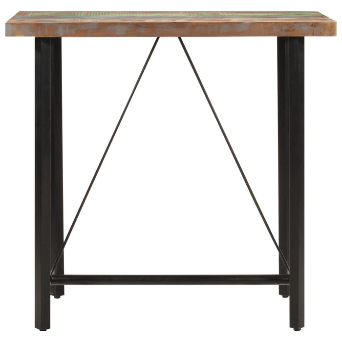 Masă de bar, 110x55x107 cm, lemn masiv reciclat și fier WALTI