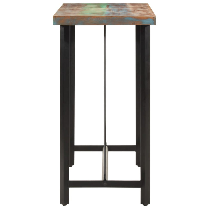 Masă de bar, 110x55x107 cm, lemn masiv reciclat și fier WALTI