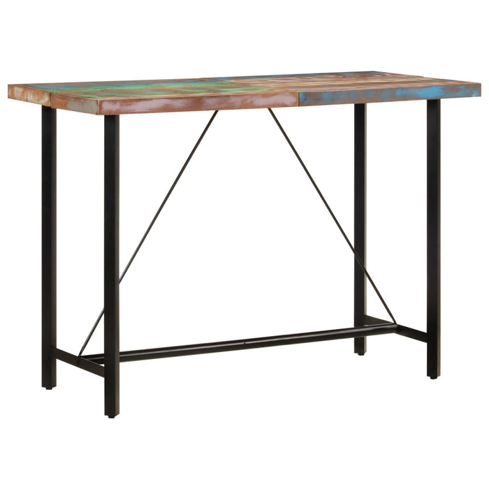Masă de bar, 150x70x107 cm, lemn masiv reciclat și fier WALTI