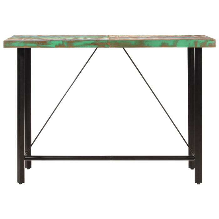 Masă de bar, 150x70x107 cm, lemn masiv reciclat și fier WALTI