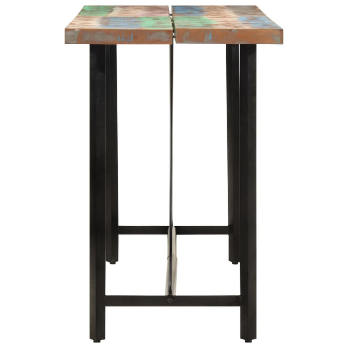 Masă de bar, 150x70x107 cm, lemn masiv reciclat și fier WALTI
