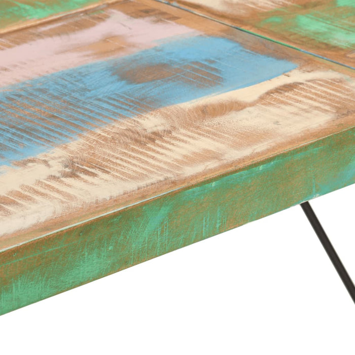 Masă de bar, 150x70x107 cm, lemn masiv reciclat și fier WALTI