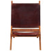 Scaun relaxant pliant, maro închis, piele naturală - WALTI WALTI