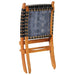 Scaun relaxant pliant, negru, piele naturală - WALTI WALTI