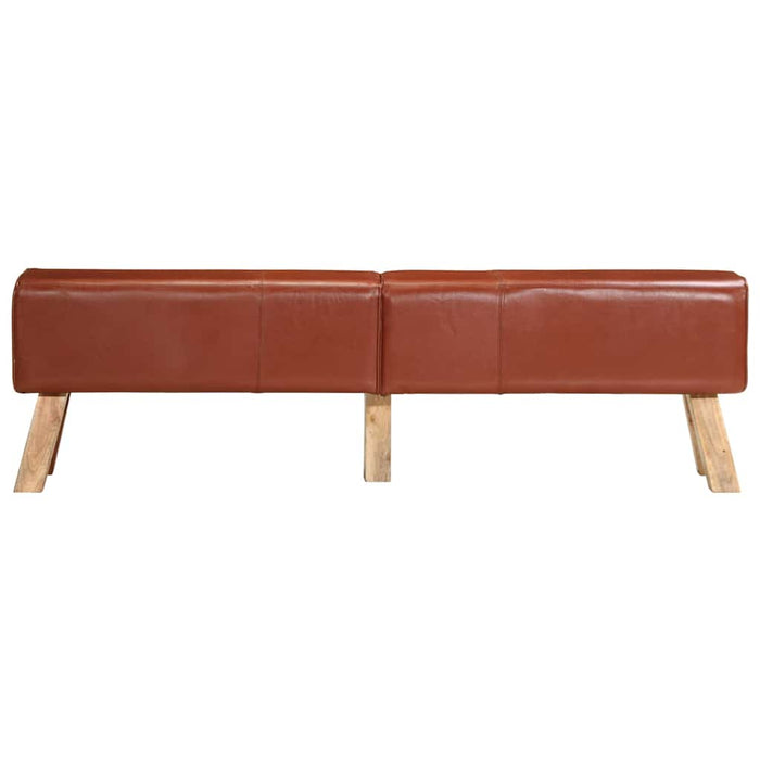 Bancă de gimnastică, maro, 160 cm, piele naturală - WALTI WALTI