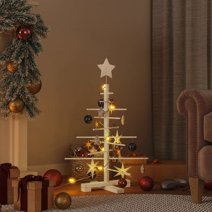 Brad de Crăciun din lemn decorativ, 75 cm, lemn de pin masiv WALTI
