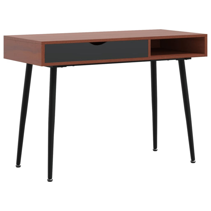 Birou de computer cu sertar, maro, 110x50x75 cm, lemn prelucrat - WALTI WALTI