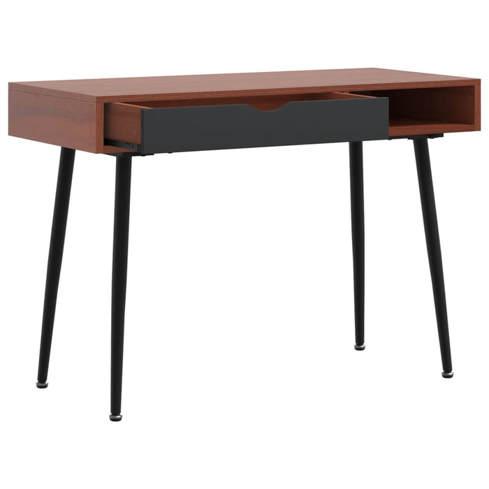 Birou de computer cu sertar, maro, 110x50x75 cm, lemn prelucrat - WALTI WALTI