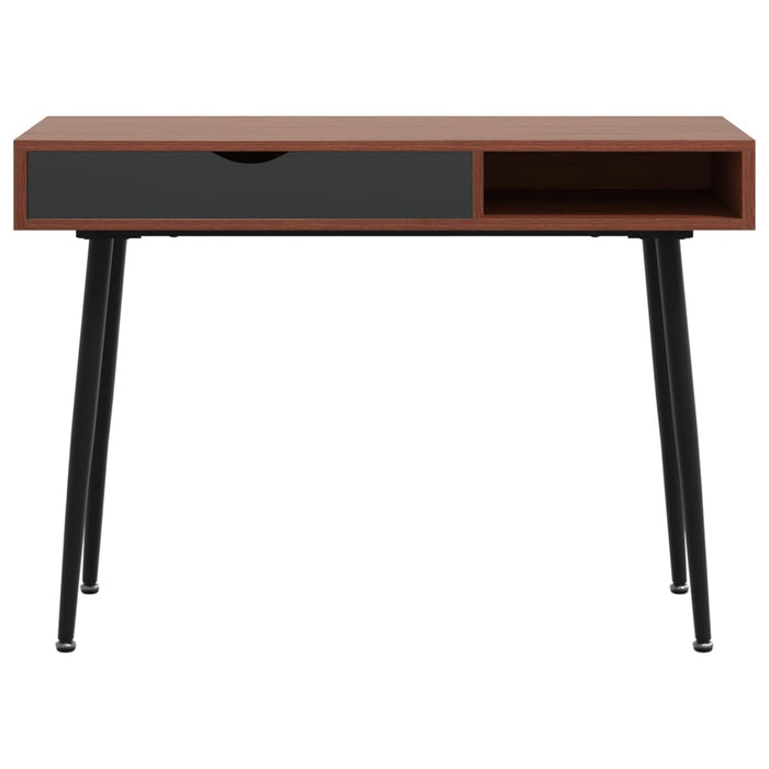 Birou de computer cu sertar, maro, 110x50x75 cm, lemn prelucrat - WALTI WALTI