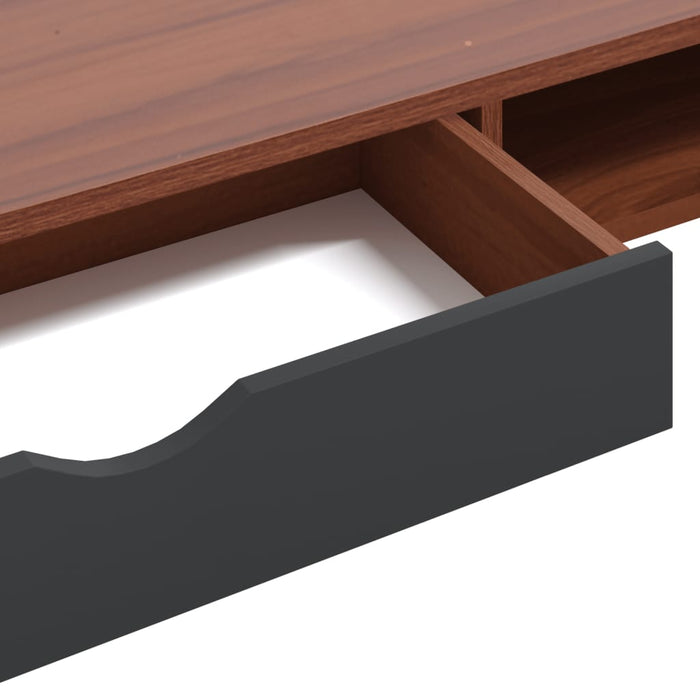 Birou de computer cu sertar, maro, 110x50x75 cm, lemn prelucrat - WALTI WALTI