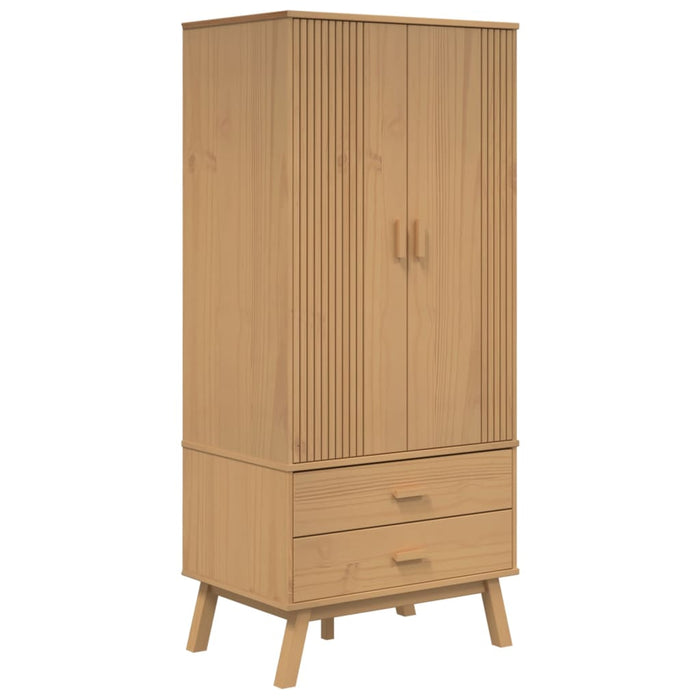Șifonier "OLDEN", maro, 76,5x53x172 cm, lemn masiv pin - WALTI WALTI