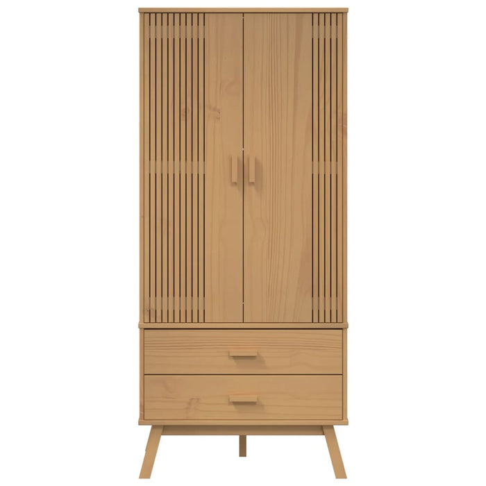 Șifonier "OLDEN", maro, 76,5x53x172 cm, lemn masiv pin - WALTI WALTI