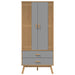 Șifonier "OLDEN", gri/maro, 76,5x53x172 cm, lemn masiv pin - WALTI WALTI