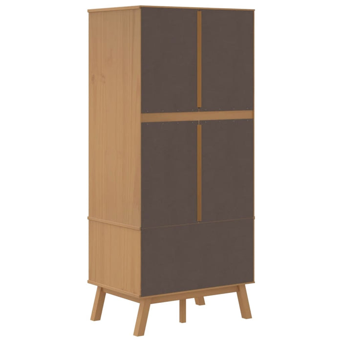Șifonier "OLDEN", gri/maro, 76,5x53x172 cm, lemn masiv pin - WALTI WALTI
