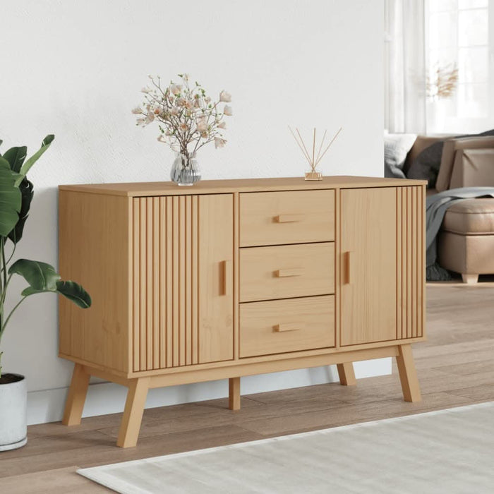 Dulap "OLDEN", maro, 114x43x73,5 cm, lemn masiv pin - WALTI WALTI