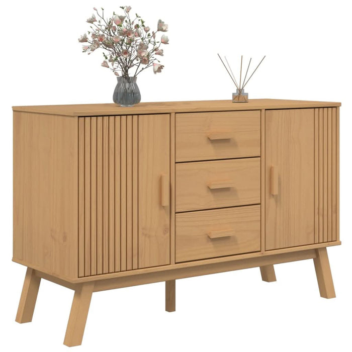 Dulap "OLDEN", maro, 114x43x73,5 cm, lemn masiv pin - WALTI WALTI