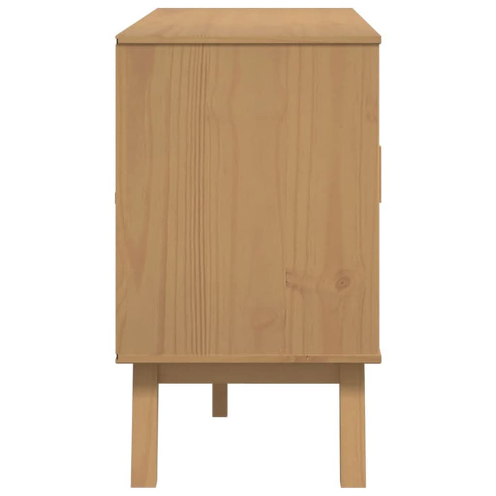 Dulap "OLDEN", gri și maro, 114x43x73,5 cm, lemn masiv pin - WALTI WALTI