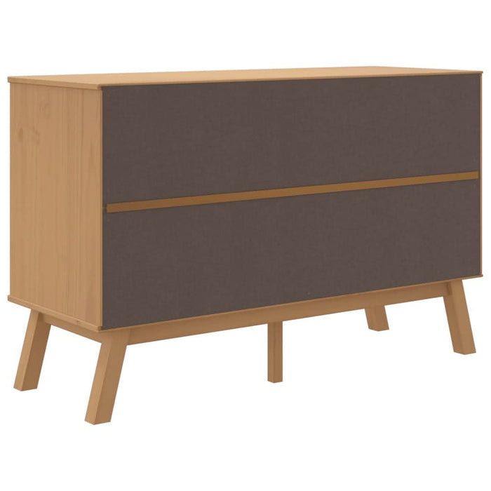 Dulap "OLDEN", gri și maro, 114x43x73,5 cm, lemn masiv pin - WALTI WALTI