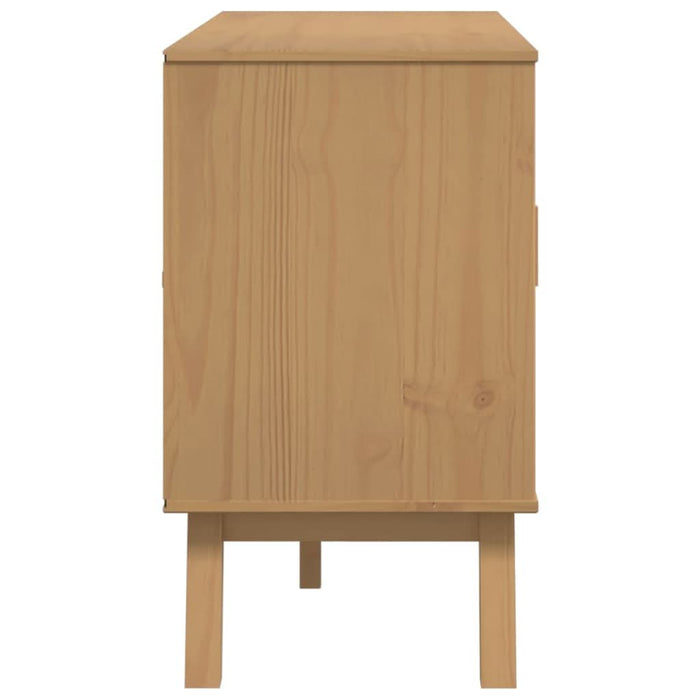 Servantă "OLDEN", alb și maro, 114x43x73,5 cm, lemn masiv pin - WALTI WALTI