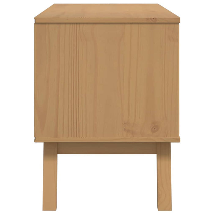 Dulap TV „OLDEN”, maro, 114x43x57 cm, lemn masiv pin - WALTI WALTI