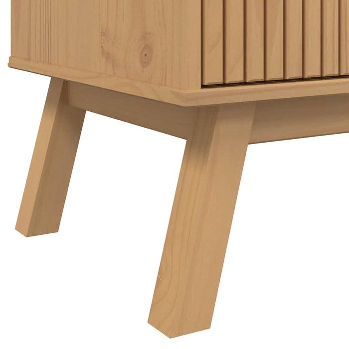 Dulap TV „OLDEN”, maro, 114x43x57 cm, lemn masiv pin - WALTI WALTI