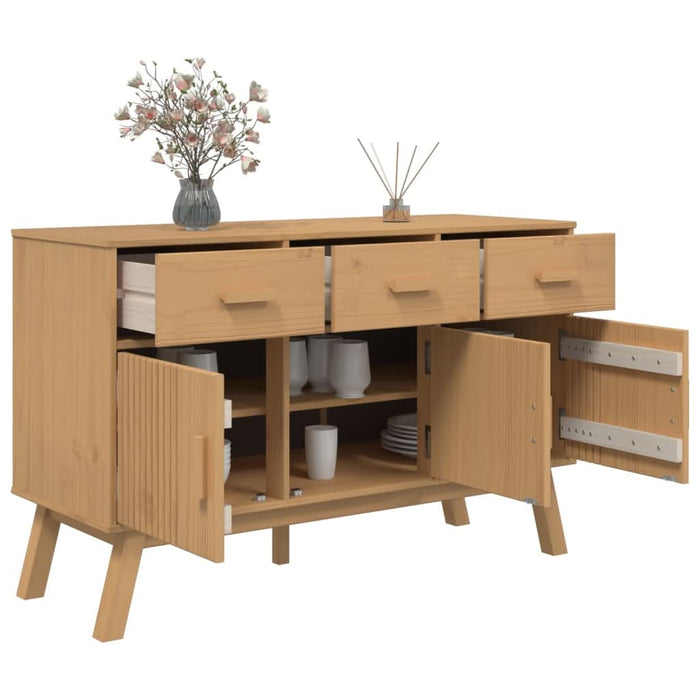 Dulap "OLDEN", maro, 114x43x73,5 cm, lemn masiv pin - WALTI WALTI