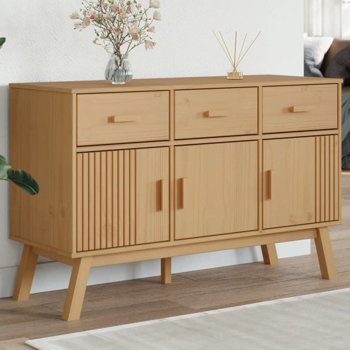 Dulap "OLDEN", maro, 114x43x73,5 cm, lemn masiv pin - WALTI WALTI