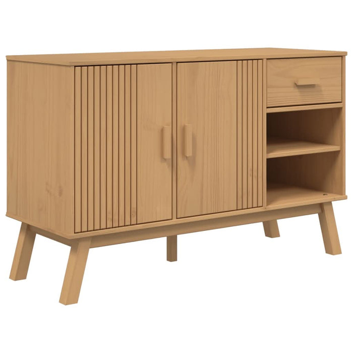 Dulap "OLDEN", maro, 114x43x73,5 cm, lemn masiv pin - WALTI WALTI