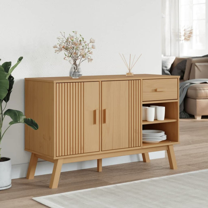 Dulap "OLDEN", maro, 114x43x73,5 cm, lemn masiv pin - WALTI WALTI