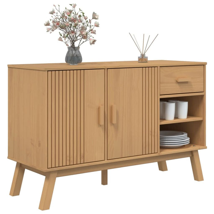 Dulap "OLDEN", maro, 114x43x73,5 cm, lemn masiv pin - WALTI WALTI