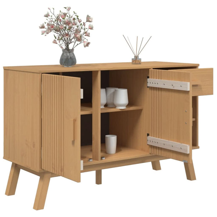 Dulap "OLDEN", maro, 114x43x73,5 cm, lemn masiv pin - WALTI WALTI