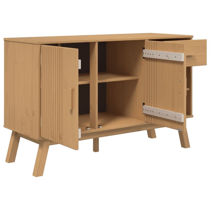 Dulap "OLDEN", maro, 114x43x73,5 cm, lemn masiv pin - WALTI WALTI