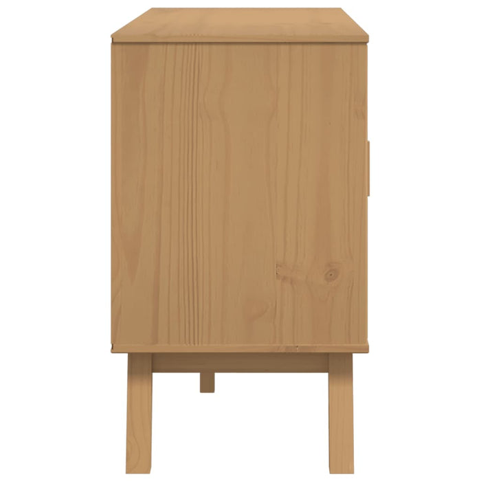 Servantă "OLDEN", alb și maro, 114x43x73,5 cm, lemn masiv pin WALTI