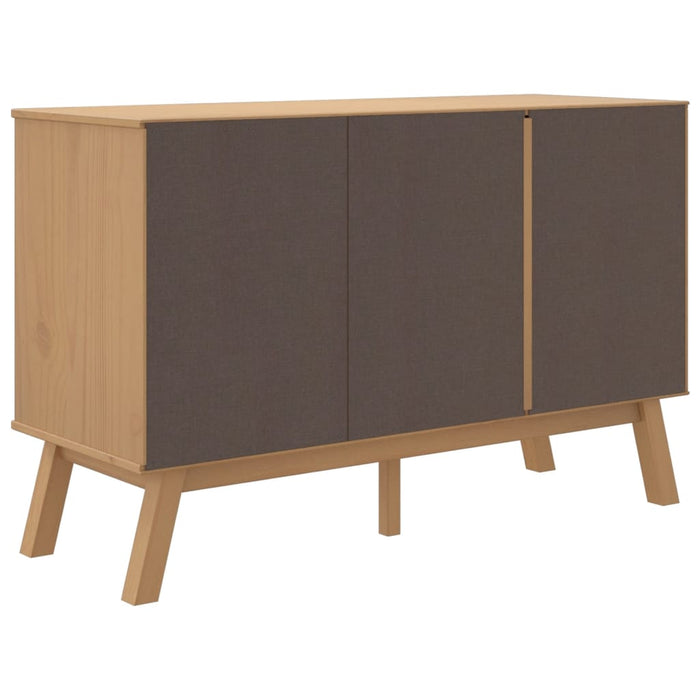 Servantă "OLDEN", alb și maro, 114x43x73,5 cm, lemn masiv pin WALTI