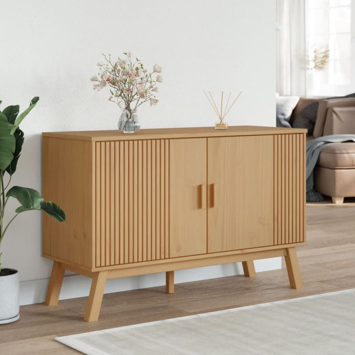 Dulap "OLDEN", maro, 114x43x73,5 cm, lemn masiv pin - WALTI WALTI