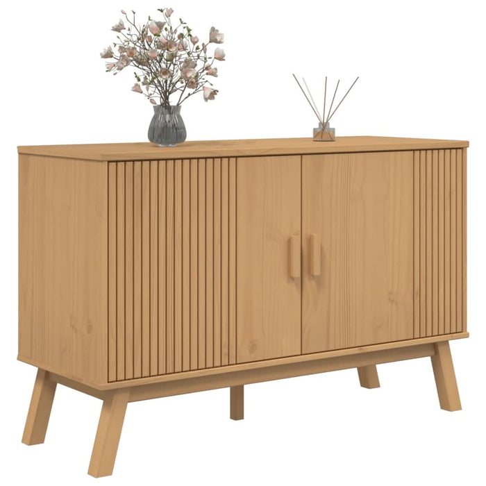 Dulap "OLDEN", maro, 114x43x73,5 cm, lemn masiv pin - WALTI WALTI