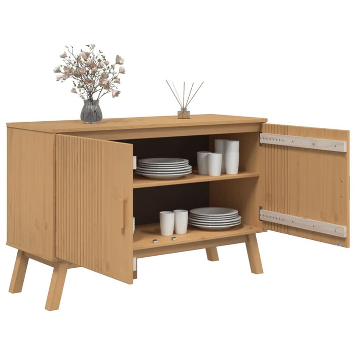 Dulap "OLDEN", maro, 114x43x73,5 cm, lemn masiv pin - WALTI WALTI