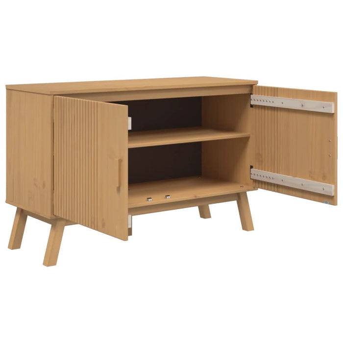 Dulap "OLDEN", maro, 114x43x73,5 cm, lemn masiv pin - WALTI WALTI