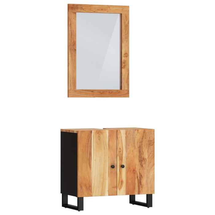 Set mobilier de baie, 2 piese, lemn masiv de acacia - WALTI WALTI