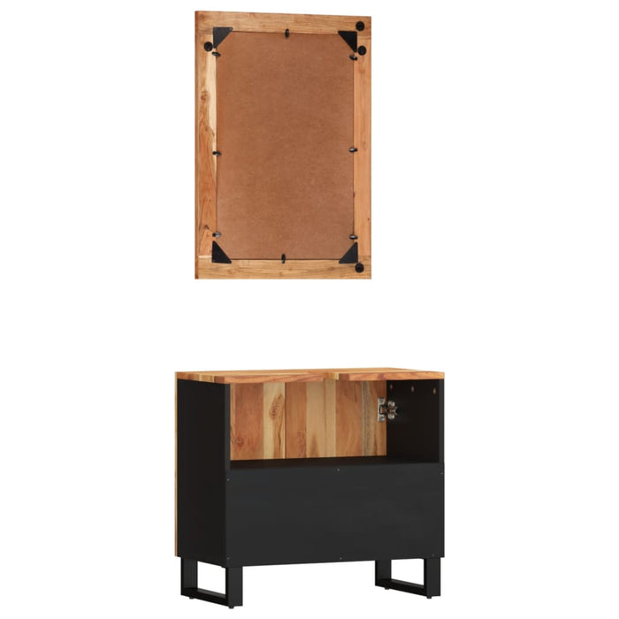 Set mobilier de baie, 2 piese, lemn masiv de acacia - WALTI WALTI