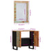 Set mobilier de baie, 2 piese, lemn masiv reciclat - WALTI WALTI