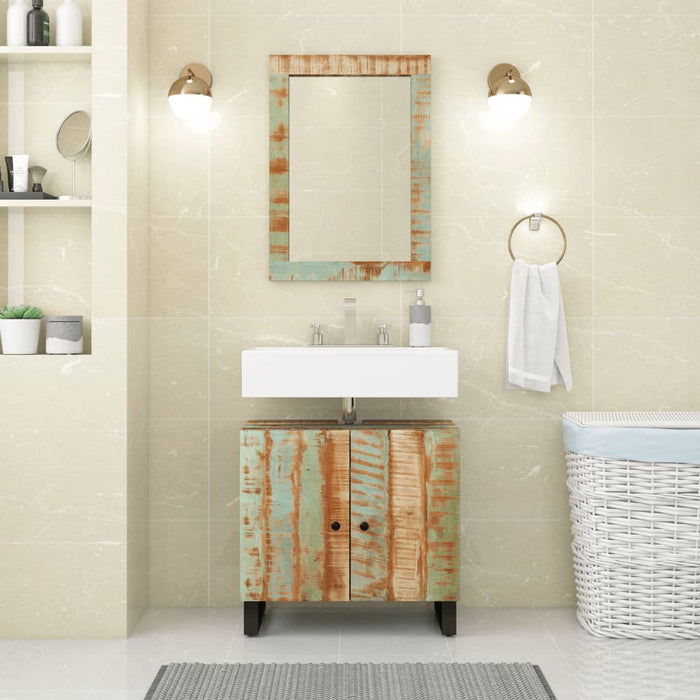 Set mobilier de baie, 2 piese, lemn masiv reciclat - WALTI WALTI