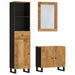 Set mobilier de baie, 3 piese, lemn masiv de mango - WALTI WALTI
