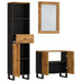 Set mobilier de baie, 3 piese, lemn masiv de mango - WALTI WALTI