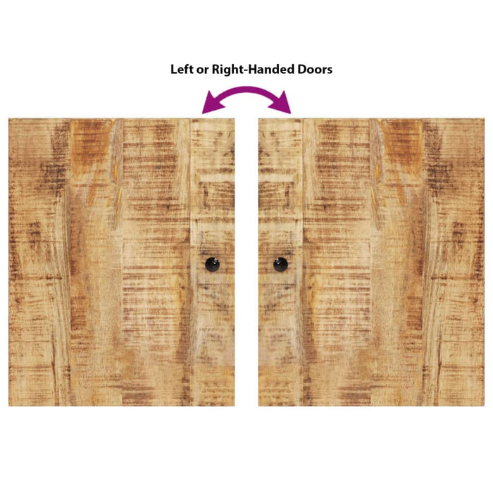 Set mobilier de baie, 4 piese, lemn masiv de mango WALTI