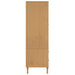 Șifonier SENJA, aspect ratan maro, 90x55x175 cm, lemn masiv pin - WALTI WALTI