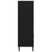 Șifonier SENJA, aspect ratan negru, 90x55x175cm, lemn masiv pin - WALTI WALTI